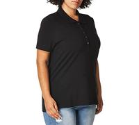 Tommy Hilfiger Women's Ss Core Pique Polo-Solid Shirt, Dark Black, L