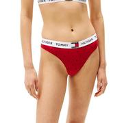 Tommy Hilfiger Women's Classic Red/Black Thong, red, S