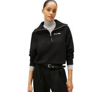 Tommy Hilfiger Women's Classic Script Fleece Half Zip Sweatshirt, Black (Black), XXXL