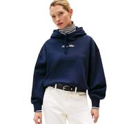Tommy Hilfiger Women's Classic Script Fleece Hoodie, Blue (Dark Night Navy), XL