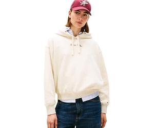 Tommy Hilfiger Women's Classic Script Fleece Hoodie, Off-White (Heather Oatmilk), 3XL