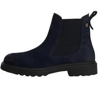 Tommy Hilfiger Women's Cleated Nubuck Leather Chelsea Boots, Blue (Space Blue), 7