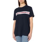 Tommy Hilfiger Women's Cn Ss Tee Logo Um0um01915 S/S T-Shirts, Blue (Desert Sky), L