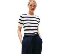 Tommy Hilfiger Women's Co Cable Mid Gg S/S C-nk SWT Ww0ww45656 Pullover Sweater (Pack of 1)