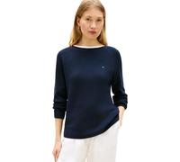 Tommy Hilfiger Women's Co Cardi Fine Gg Ls Boat-Nk SWT Ww0Ww44975, Blue, L