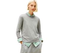 Tommy Hilfiger Women's CO Jersey FINE GG LS C-NK SWT WW0WW44984 Pullover Sweater, Grey (Med Heather Grey), L