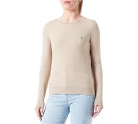 Tommy Hilfiger Women's CO Jersey Stitch Boat-NK Sweater Beige XL