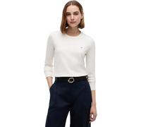 Tommy Hilfiger Women's Co Jersey Stitch C-Nk Ls SWT Ww0Ww44984 Pullover Sweater, Yellow (Ivory Petal), S