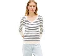 Tommy Hilfiger Women's Co Jersey Stitch V-Nk Sweater Ww0Ww40098, Beige, L