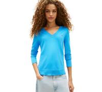 Tommy Hilfiger Women's Co Jersey Stitch V-Nk Sweater Ww0Ww40098, Blue, XL