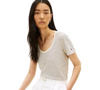 Tommy Hilfiger Women's Co Linen Scoop Nk Ss Tee Ww0ww48705 S/S T-Shirt (Pack of 1)