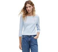 Tommy Hilfiger Women's Cody Boat-Nk 3/4 SLV Tee WW0WW49928 L/S T-Shirt, Blue (Breezy Blue), S