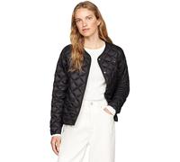 Tommy Hilfiger Women's Collarless Quilted Down Jacket with Button Placket, Black (Black), XL