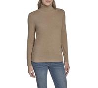 Tommy Hilfiger Womens Cotton Lightweight Turtleneck Sweater, Light Heather Fawn, L