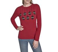 Tommy Hilfiger Women's Crewneck Everyday Sweater Pullover, Chili Pepper, S