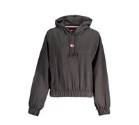 Tommy Hilfiger Womens Cropped Hoodie Cw0cw00305 - Dark Grey Cotton - Size X-Large