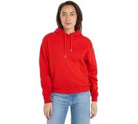 Tommy Hilfiger Women's CRV REG FLAG ON CHEST HOODIE Fierce Red 52