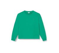 Tommy Hilfiger Women's CRV REG Flag ON Chest SWTSHRT Olympic Green 52