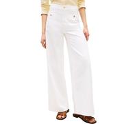 Tommy Hilfiger Women's DNM Clr 70'S Wide Leg Hw WW0WW48576, White, 34W / 32L