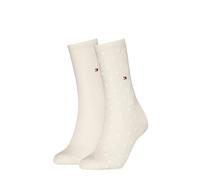 Tommy Hilfiger Women's Dot Classic Sock, Off White, 35-38