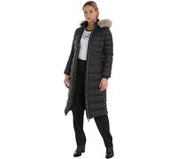 Tommy Hilfiger Women's Down Coat With Fur Winter, Black (Black), XXS