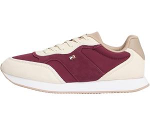 Tommy Hilfiger Women's Easy Suede Runner Trainers, Off-White (Muslin), 6.5