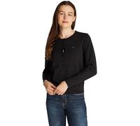 Tommy Hilfiger Women's Elegant Jersey Stitch Cardigan, Black (Black), S