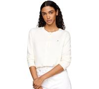 Tommy Hilfiger Women's Elegant Jersey Stitch Cardigan, Off-White (Ivory Petal), L