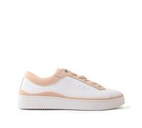 Tommy Hilfiger Womens Elevated Leather Cupsole Trainers - White & Pink - Size UK 7