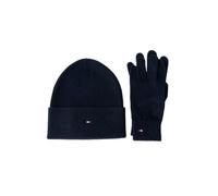 Tommy Hilfiger Women's Essential Beanie & Gloves Gp Aw0aw17094 Gift Pack, Blue (Space Blue), One Size