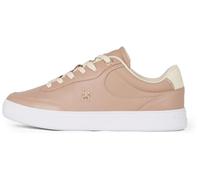 Tommy Hilfiger Women's Essential Chic Leather Court Trainers, Brown (Claystone), 7.5