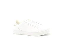Tommy Hilfiger Women's Essential Leather Court Trainers, White (White), 3,5