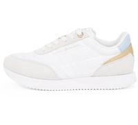 Tommy Hilfiger Women's Essential Sporty Runner Trainers, Multicolor (White/Breezy Blue), 4