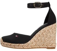 Tommy Hilfiger Women's Flag High Wedge Espad Closed Toe FW0FW09225 Wedge Espadrilles, BLACK (Black), 7