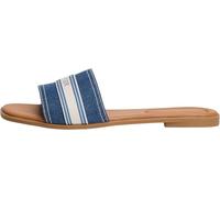 Tommy Hilfiger Women's Flat Mule Webbing FW0FW09217 Flat Sandals, DENIM (Denim), 3.5