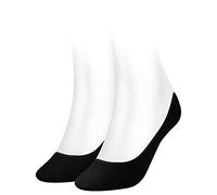 Tommy Hilfiger Women's Footie Invisble 2P Ankle Socks, Black, Size 35