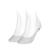 Tommy Hilfiger Women's Footie Invisble 2P Ankle Socks, White, Size 39