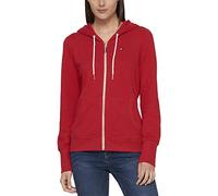 Tommy Hilfiger Women's French Terry Zip Hoodie-Solid Hooded Sweatshirt, Scarlet, S