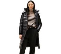 Tommy Hilfiger Women's Gloss Down Waist Maxi Puffer Jacket with Stand Collar, Black (Black), XXS