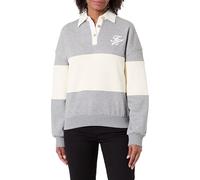 Tommy Hilfiger Women's GOLD BTN RUGBY FLEECE SWTSRT WW0WW48785 Pullover Sweatshirt, GREY (Med Heather Grey), M