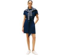 Tommy Hilfiger Women's Gold Button Jersey Dress with Belt, Blue (Dark Night Navy), M