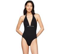 Tommy Hilfiger Women's Halter One Piece Rp (Ext Sizes) Uw0uw05259 Halter, Black (Black), XS