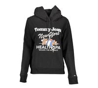 Tommy Hilfiger Womens Health Spa Hoodie Escape The Rat Race - Black Cotton - Size X-Large