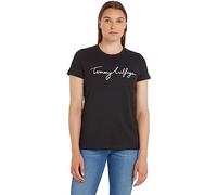 Tommy Hilfiger Women's Heritage Crew Neck Graphic Tee Ww0ww24967 T-Shirt, Black (Masters Black), XXS