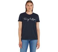 Tommy Hilfiger Women's Heritage Crew Neck Graphic Tee Ww0ww24967 T-Shirt, Blue (Midnight), XXS