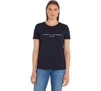 Tommy Hilfiger Women's Heritage Hilfiger C-nk Reg Tee Ww0ww31999 S/S Knit Tops, Blue (Desert Sky), XS