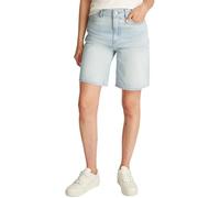 Tommy Hilfiger Women's High Waist Bermuda Denim Shorts, White (Sky), 32W