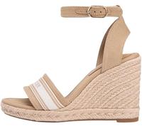 Tommy Hilfiger Women's High Wedge Espad Webbing FW0FW09342 Wedge Espadrilles, KHAKI (Safari Canvas), 6.5