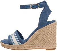 Tommy Hilfiger Women's High Wedge Espad Webbing FW0FW09342 Wedge Espadrilles, DENIM (Denim), 6