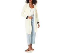 Tommy Hilfiger Women's Hood Kimono Cardigan Sweater, Ivory/Sky Captain, Small